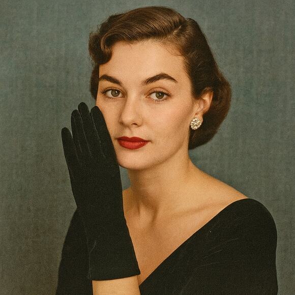 Black Velvet Wrist Length Dress Gloves Church Formal Evening Accessory – Hey Viv - Picture 2 of 4